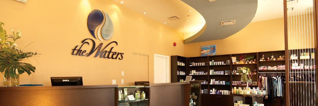 The lobby and shop at The Waters Spa